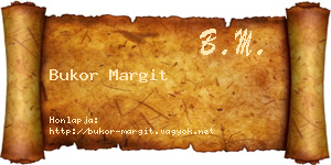 Bukor Margit névjegykártya